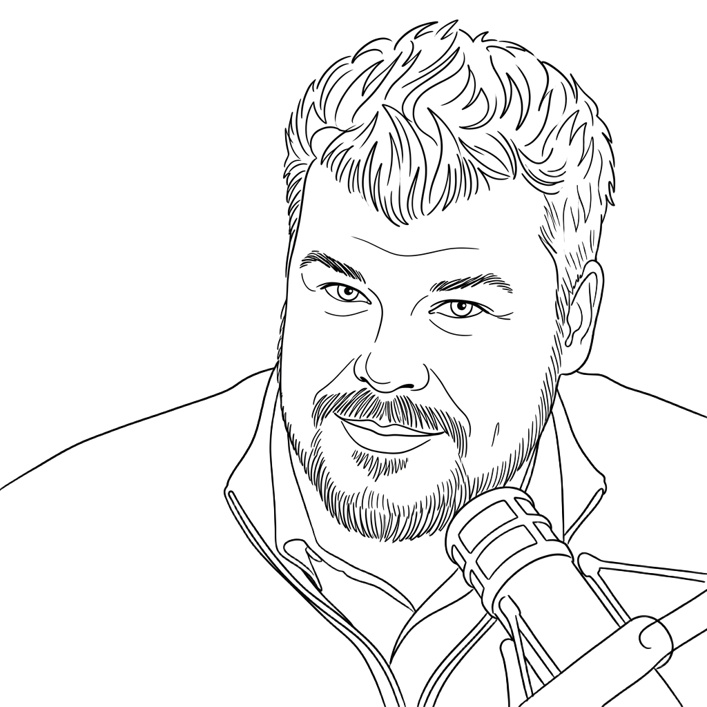 Line drawing of Ben Newton